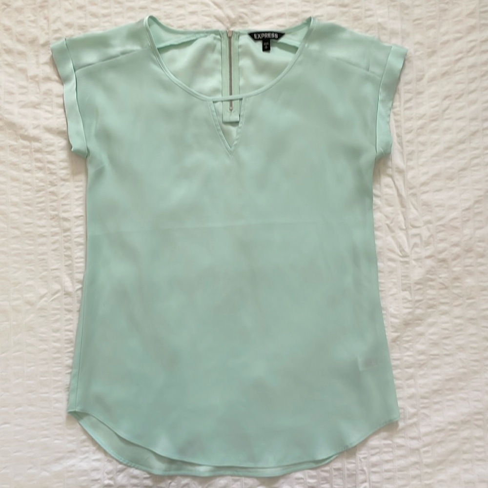 Mint Keyhole Dress Top from Express